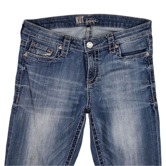Kut from the Kloth 6 Ankle Womens Skinny Jean Mid Rise Thick Stitch 32x27.5 - Picture 5 of 10